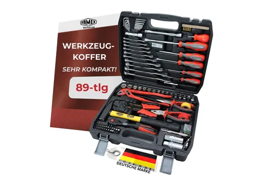 FAMEX 144-50 Werkzeugkoffer – Hochwertiges Werkzeugset für Kfz und Wohnmobile
