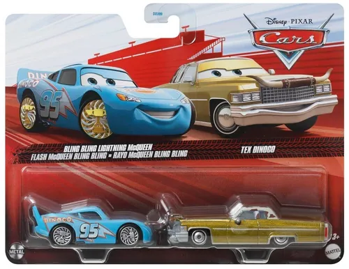 Bling Bling Lightning McQueen + Tex Dinoco Mattel Cars 2-pack Die-cast Auto