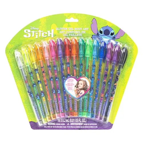 Stitch Glitzer Körperkunst Set 16er Mädchen 3+