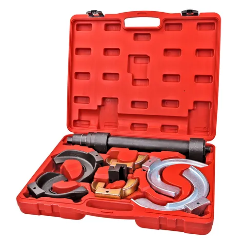 Spezial Federspanner Satz für McPherson Federbeinsysteme - 14-teiliges Set zur optimalen Tieferlegung, ideal für präzise Fahrwerksinstandsetzung und sicheren Einsatz.