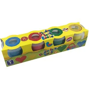 Feuchtmann Knete 628.0510 Kinder Soft Knete, ab 2 Jahren, farbig sortiert, 4 Dosen, 600g