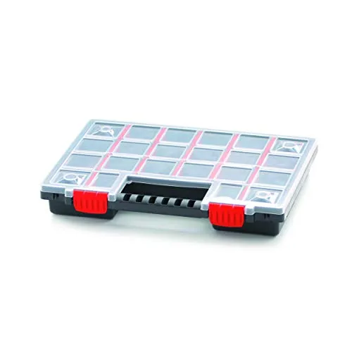 Organizer Sortimentskasten Sammelbox Kunststoff 345 x 250 x 50 mm Kleinteilefächer individuel bis 20 Fächer