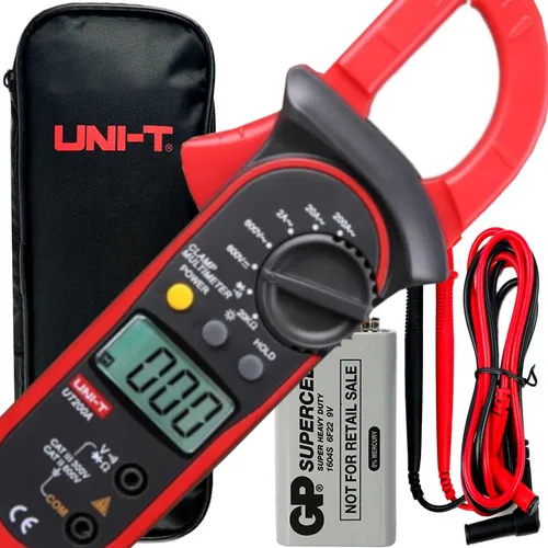 UT200A TRMS AC Zangen Multimeter Zangenamperemeter 200A AC Stromzange 600V AC/DC