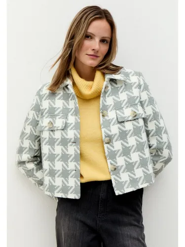 Jacke mit Hahnentrittmuster von MORE & MORE - Die trendige Jacke mit auffälligem Hahnentrittmuster ist vielseitig kombinierbar. Ideal für einen modischen Auftritt, ob mit Rock oder Jeans – setzen Sie Akzente in Ihrem Outfit! Perfekt für jede Gelegenheit.