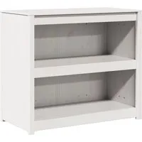vidaXL Küchenschrank mit Regal Weiß 106 x 55 x 92 cm - Küchenunterschrank aus Massivholz mit geräumigen Fächern für optimale Aufbewahrung. Das schlanke Design fügt sich harmonisch in moderne Küchen ein und bietet langlebige Funktionalität.