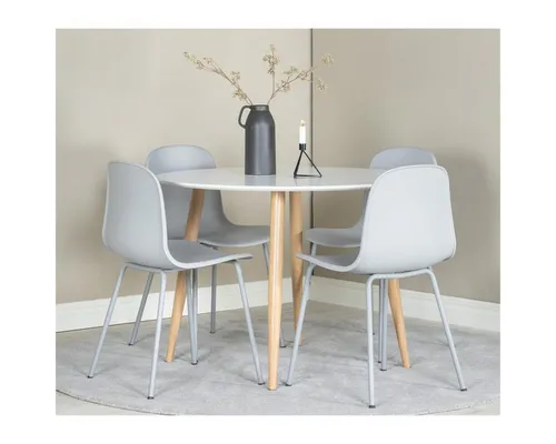 BOURGH Esstisch PLAZA - Runder Esstisch Ø100x75cm in modernem Design - Esstisch in modernem Design, ø100 cm, aus MDF und Stahl, ideal für gemütliche Essbereiche und einfache Montage.