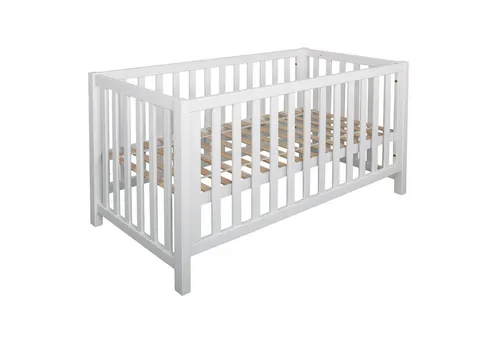 Bubema Nils classic – Umwandelbares Babybett aus massiver Buche - Betten: Vielseitiges Babybett aus massiver Buche, umwandelbar in Beistell- oder Sofabett, inklusive Rollrost und zwei Liegehöhen für optimale Sicherheit.