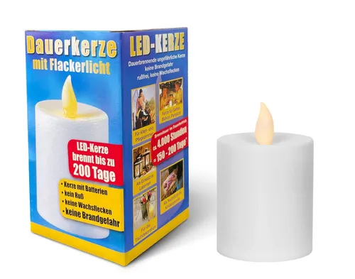 LED Grablicht flackernd, wetterfest – 200 Tage Brenndauer