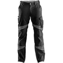 Kübler Activiq Hose 2350 schwarz/anthrazit 52 - Arbeitshose mit ergonomischer Linienführung für optimale Bewegungsfreiheit, CORDURA-Knieschutztaschen und reflektierenden Elementen für mehr Sicherheit.