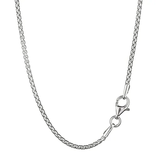 NKlaus 42cm Venezianerkette aus 925 Silber – Elegante Halskette - Ketten für Damen, zeitlose Eleganz in klassischer Länge (42cm) und Breite (1,7mm) für einen stilvollen Auftritt. Leichtes Gewicht von 6g sorgt für hohen Tragekomfort.