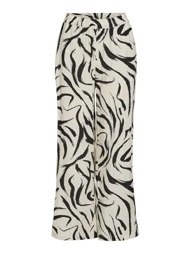 Viclo Hw Loose Pants - Noos - Vila, modische Hose für Erwachsene, locker geschnitten mit elastischem Bund und hohem Schnitt, ideal für lässige Outfits.