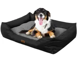 Bjird Tierbett Hundebett Puffy, Abnehmbarer Matratze, wasserabweisend, Hundesofa für kleine, mittelgroße und grosse Hunde, Größe S,M,L,XL,XXL 114 cm x 84 cm