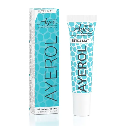 Ayer Ultra Mat Ayerol 10 ml Gesichtscreme - Ganzkörperpflege: Desinfizierende Klärungscreme für die gezielte Behandlung von Hautunreinheiten über Nacht – entzündungshemmend und abtrocknend für schnellere Ergebnisse.