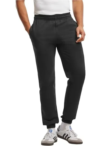 Build Your Brand Herren Basic Sweatpants – Jogginghose mit elastischem Bund und Taschen für Alltag Freizeit Sport und Loungewear,Schwarz,L