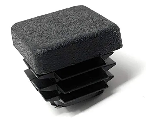 Design61 10x Vierkant Rohrstopfen Lamellenstopfen 25x25 mm mit Lamellen für Innenmaß 19-23 mm