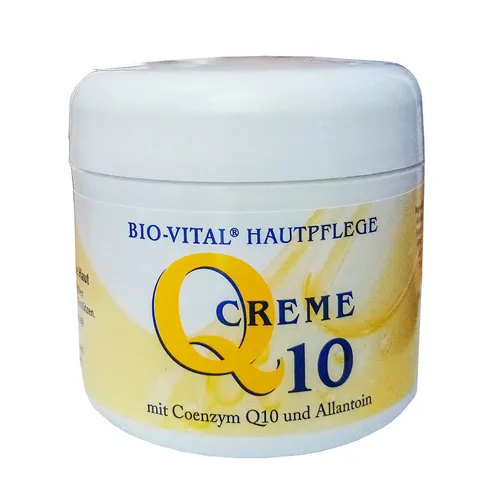 BIO-VITAL Hautpflege Q10 Creme 125ml - Anti-Aging mit UV-Schutz - Tagespflege für Unisex mit Bio-Formel, parabenfrei und ideal für feuchtigkeitsspendende Anti-Aging-Behandlung. Schützt die Haut vor UV-Strahlen und sorgt für strahlende Haut.