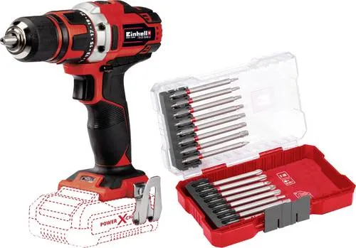 Einhell Power X-Change TE-CD 18/40 Li Akku-Bohrschrauber 18V - Akkuschrauber mit leistungsstarkem Zwei-Gang-Getriebe für präzises Bohren und Schrauben. Teil der Power X-Change-Familie für flexible Akkunutzung. Ergonomisch mit LED-Beleuchtung für optimale Sicht.