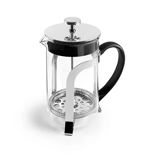 IBILI Kaffeekocher Embolo 600 ml - Kaffeekanne aus hitzebeständigem Borosilikatglas und korrosionsbeständigem Edelstahl 18/10, ideal für perfekten Kaffee- und Teegenuss.
