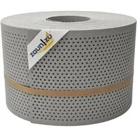 zaun zu® Sichtschutz PP Premium Gelocht 20 Prozent Steifen Steingrau 50m - Zäune: Premium Sichtschutzstreifen mit 20 % Lochmuster, bietet Eleganz und Sichtschutz für deinen Doppelstabmattenzaun.