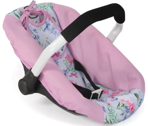 Bayer Chic 2000 Puppen-Autositz Flowers TOP - Puppenautositz für Kinder, mit bezauberndem Blumen-Design und sicherem Halt – ideal für kleine Puppeneltern!