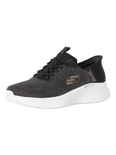 Skechers Herren Sneakers - Schwarzes Netzgewebe mit grauem Rand, Größe 42 EU - Herren-Sneaker aus leichtem Netzgewebe, ideal für den Alltag und sportliche Aktivitäten, mit bequemer Sohle für optimalen Tragekomfort.