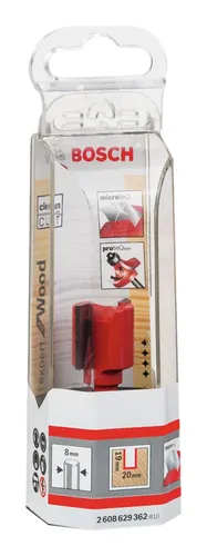 Bosch Accessories 2608629362 Nutfräser 8mm - Fräsen: Langlebiger Nutfräser Expert for Wood mit Microteq-Carbide für splitterfreie Fräsarbeiten und hohen Spanauswurf – ideal für Holz und Holzverbundstoffe.