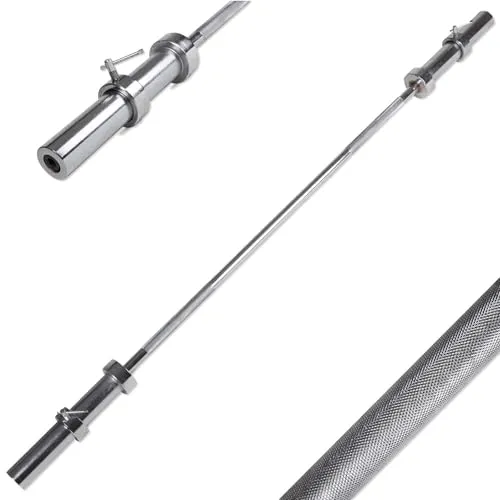 Sport-Thieme Langhantelstange 50mm, 160-220cm - Hantelstange für Freihanteltraining, Studioqualität mit sicherem Stellring und optimalem Halt, ideal für Kniebeugen, Kreuzheben und mehr.