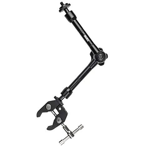 Magic Arm Gelenkarm 11 Zoll + Super Feste Universalklemme für Kamera, Camcorder, Stativ und Co. Licht mit 1/4 Zoll Gewinde