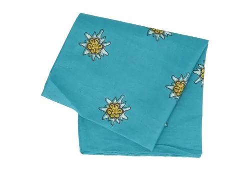 Breiter Nickituch, Tracht aus Baumwolle mit Edelweiß