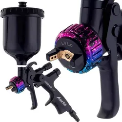 AUARITA Farbspritzpistole 1,3 LVLP 898-M2 - Sonstiges Elektrowerkzeug mit Teflonbeschichtung für einfache Reinigung und hohe Temperaturbeständigkeit. Ideal für wasserbasierte und chemisch härtbare Lacke. Ergonomisches Design für hohen Arbeitskomfort!