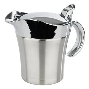 APS Isolier-Sauciere silber 0,4 l - Elegante Warmhaltefunktion - Hochwertige APS Isolier-Sauciere in Silber mit 0,4 l Fassungsvermögen. Ideal für warme Saucen und Dressings, hält die Speisen länger warm und sorgt für stilvolle Präsentation.