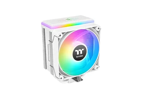 Thermaltake ASTRIA 400 ARGB Air Cooler - Snow - CPU-Kühler mit beeindruckenden ARGB-Effekten und leiser Leistung von nur 26.8 dBA, kompatibel mit Intel und AMD Sockeln, optimiert für RAM-Steckplätze.