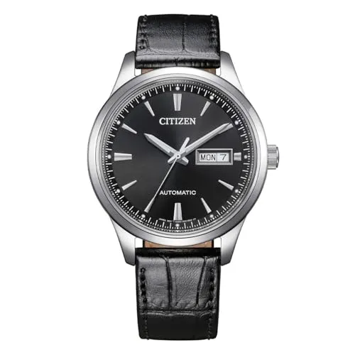 CITIZEN Armbanduhr Herr NY4058-01E - Armbanduhren für Herren mit präzisem automatischen Uhrwerk und elegantem Design. Das 40 mm Stahlgehäuse mit transparentem Boden zeigt den Mechanismus, während das hochwertige Lederarmband Komfort bietet.