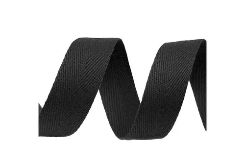 maDDma Webband 5m Köperband Baumwoll-Band 20mm Einfassband Kantenband Dekoband, schwarz