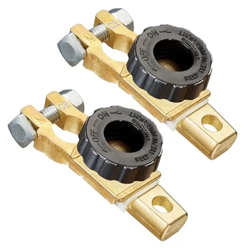 Spurtar Batterie Trennschalter 12V 24V 2 Stück Schwarz Batteriehauptschalter Autobatterie Schalter Batterietrennschalter, Hauptstromschalter für Auto Truck Boot Fahrzeuge