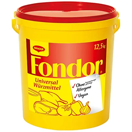 Fondor Universal-Würzmittel 12500g - Kräutergewürz mit vielseitigem Einsatz, ideal für die Verfeinerung von Speisen und sorgt für intensiven Geschmack – perfekt für die Gastronomie und den Heimgebrauch.