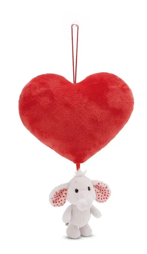 Nici 61492 Plüschherz 15cm mit Kuscheltier Love Elefant | Love | 61492