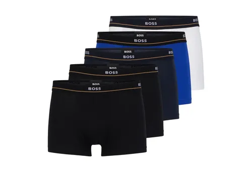 BOSS 5P Jersey Quality Cotton Mix Solid Trunks - X-Large - Herrenunterhosen aus hochwertiger Baumwollmischung, bieten optimalen Komfort und perfekten Sitz mit elastischem Bund. Zeitloses Design für jeden Tag.