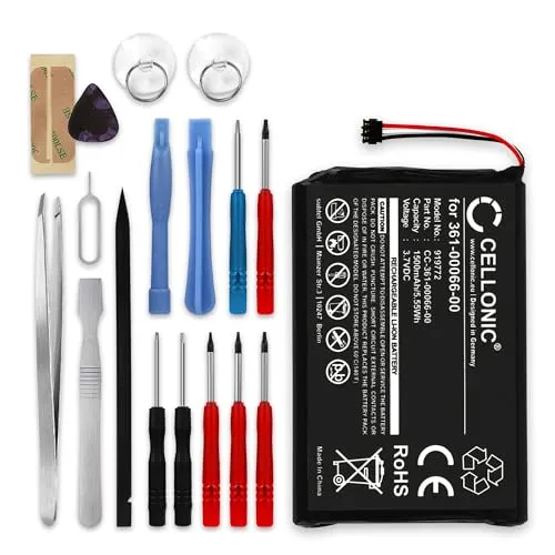 CELLONIC Akku kompatibel mit Garmin Camper 760, DEZL 770LM, 361-00066-00 | 1500mAh, 3.7V, Lithium-Ionen für Garmin Nüvi 2689LMT, 2797, 2689, 2797LMT, NüviCam LM, Camper 760LM, NüviCam LMTHD, 2757