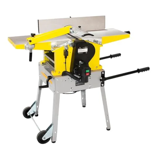 BAMATO Abricht- und Dickenhobelmaschine BHM-260 - Elektrohobel mit 260mm Hobelbreite, 2200 Watt Motor und stabilen Tisch für schnelles Umrüsten zwischen Abrichten und Dickenhobeln - ideal für präzise Holzbearbeitung.