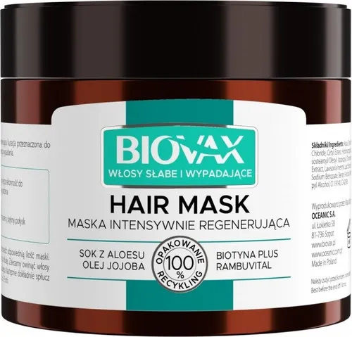 L'biotica Biovax Mask for Weak Hair with Tendency to Fall Out 250ml