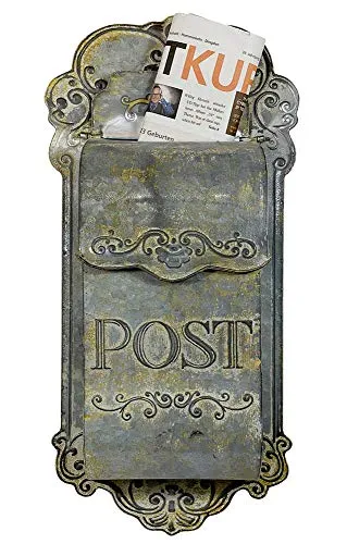 zeitzone Briefkasten Post Zink Vintage Postkasten Rostig patiniert Landhausstil
