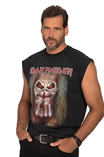 JP 1880 Herren Tanktop Iron Maiden, Schwarz, 3XL EU - Tops & Shirts für Musikfans, originales Iron Maiden Bandshirt mit bequemer Passform und stylischem Rundhalsausschnitt für echte Fans.