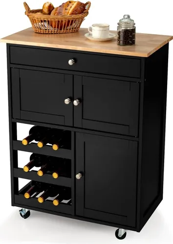 Küchenwagen Schwarz von Goplus