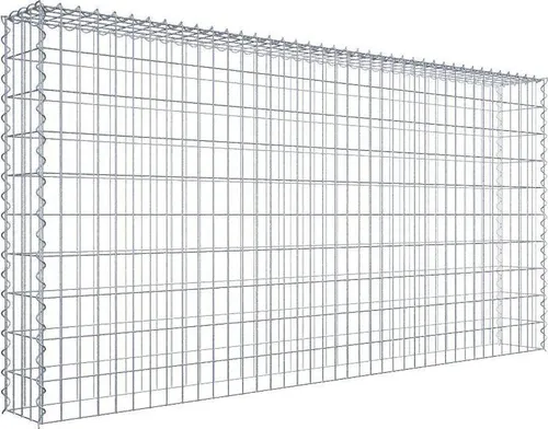 GABIONA Gabione 200 x 100 x 20 cm - Anbau-Korb Typ 3 - Dekorative Zäune - Hochwertiger, verzinkter Gabionenkorb, der beliebig in die Höhe erweiterbar ist und Platz für ca. 660 kg Steine bietet.