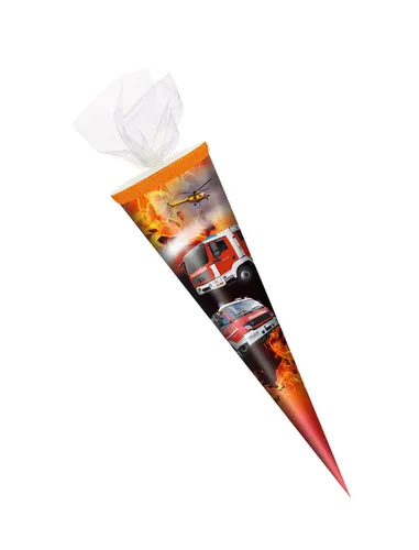 Schultüte / Zuckertüte / 35cm / rund / Tüllverschluss / 