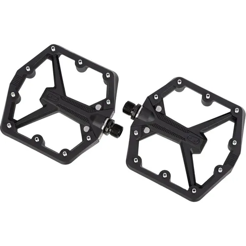 Crankbrothers Pedale Stamp 1 Gen 2 Schwarz - Fahrradpedale für Erwachsene, Größe: Large, mit rutschfester Oberfläche für optimalen Halt und Kontrolle beim Fahren.