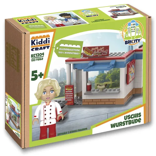 Kiddicraft KC1204 Uschis Wurstbude • 210 Teile • 2 Figuren • kompatibel