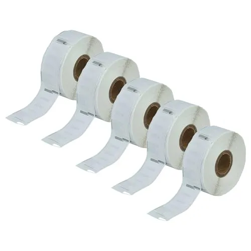 vhbw 5X Etiketten-Rolle 25mm x 54mm (500 Etiketten) kompatibel mit Seiko Smart Label Printer SLP240, SLP410, SLP420 Etiketten-Drucker