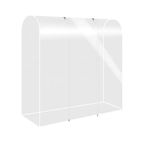Wisebom Schutzhülle für Kleiderständer, Dickere PEVA Kleidersack 120×50×150 cm Transluzent Feuchtigkeit Staubdicht Kleiderschutzhüllen mit Reissverschlüsse, für Anzug Mantel T-Shirt
